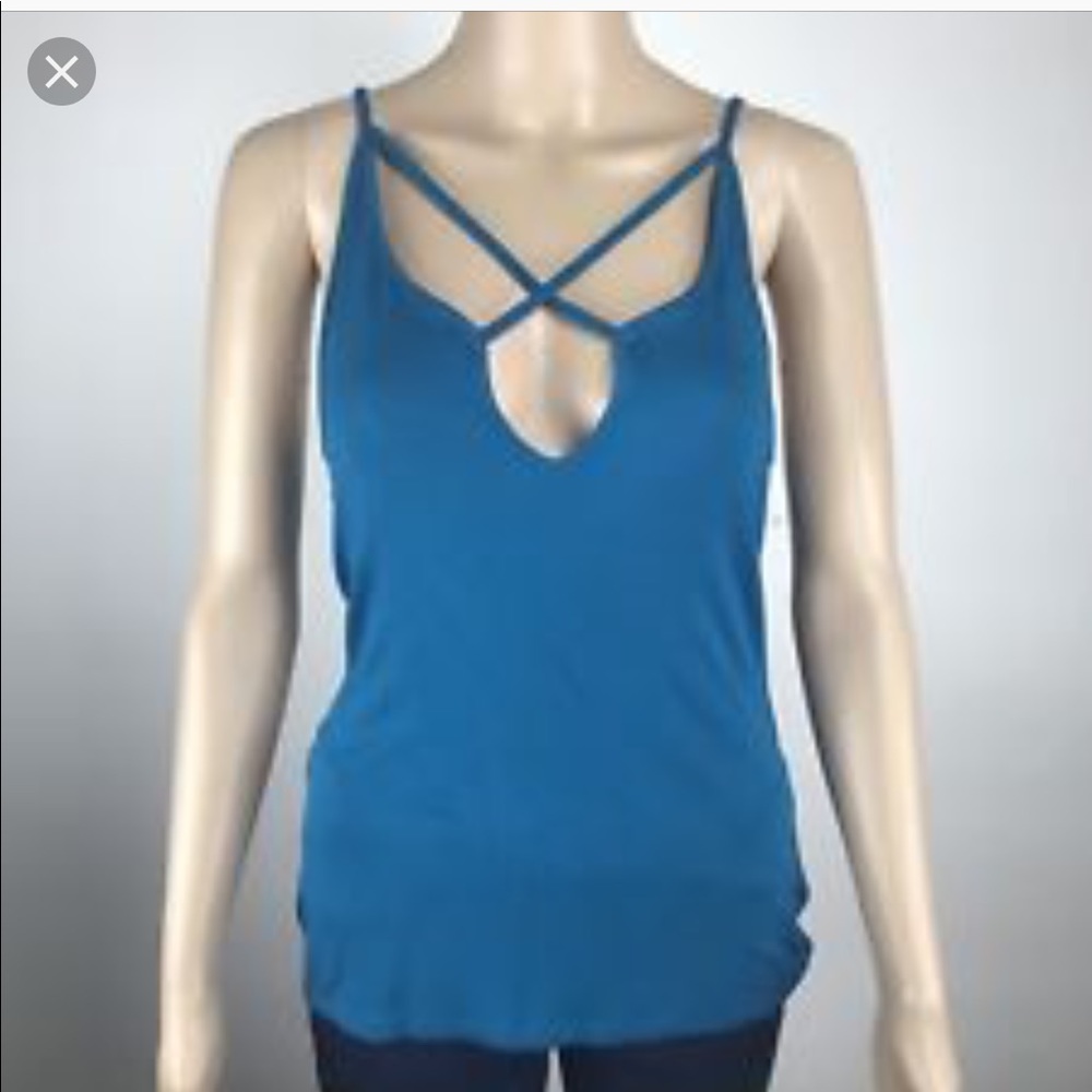 EXPRESS ONE ELEVEN Spaghetti Strap Ribbed Tank - Picture 8 of 8